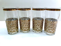 Load image into Gallery viewer, Georges Briard Signed Mid-Century Crown and Scroll Highball Glasses (Set of 4)
