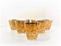 Load image into Gallery viewer, Georges Briard Signed 22-Karat Gold Spanish Scroll Glasses (Set of 6)
