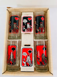 Load image into Gallery viewer, Galaxy Glassware It&#39;s in the Cards Retro 6-Piece Bar Set
