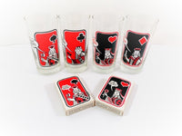 Load image into Gallery viewer, Galaxy Glassware It&#39;s in the Cards Retro 6-Piece Bar Set
