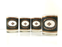 Load image into Gallery viewer, Georges Briard Signed Golden Dots Double Old Fashion Glasses (Set of 4)
