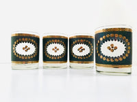 Load image into Gallery viewer, Georges Briard Signed Golden Dots Double Old Fashion Glasses (Set of 4)
