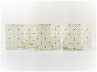 Load image into Gallery viewer, Cera Signed White Woven with Red Dots Double Old Fashion Glasses (Set of 6)
