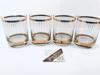 Load image into Gallery viewer, Georges Briard Signed Mirror Gold Double Old Fashion Glasses (Set of 4)
