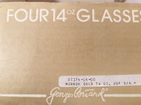 Load image into Gallery viewer, Georges Briard Signed Mirror Gold Double Old Fashion Glasses (Set of 4)
