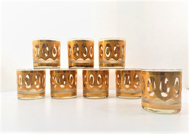 Culver Signed Mid-Century Imperial Old Fashion  Glasses (Set of 8)
