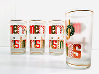Load image into Gallery viewer, Culver Signed Mid-Century Merry Christmas Highball Glasses (Set of 4)
