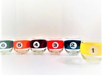 Load image into Gallery viewer, Cera Glass Signed Rack Em Up Billiard Pool Glasses (Set of 6)
