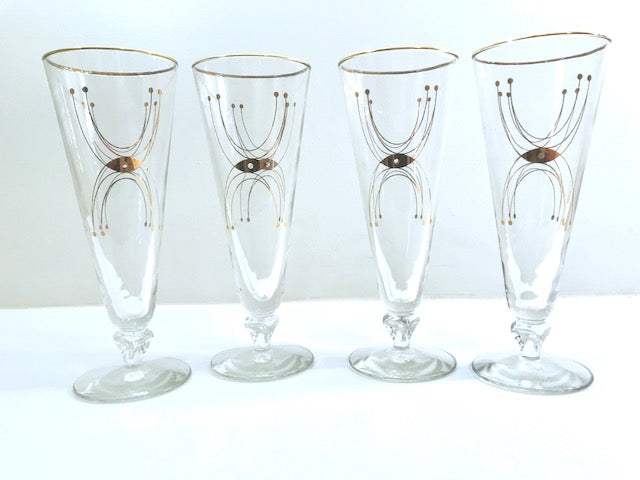 Libbey Mid-Century Adagio Pilsner Glasses (Set of 4)