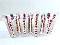 Load image into Gallery viewer, Culver Mid-Century Amethyst Gold and Frost Highball Glasses (Set of 4)
