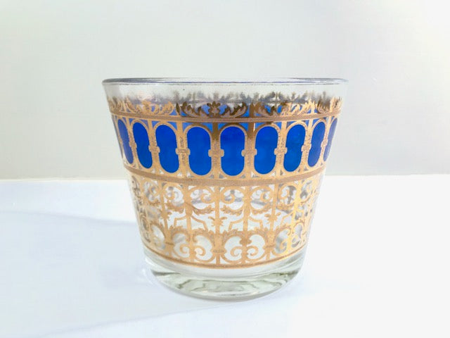 Culver Signed Mid-Century Azure Scroll Ice Bucket | Retro Solstice