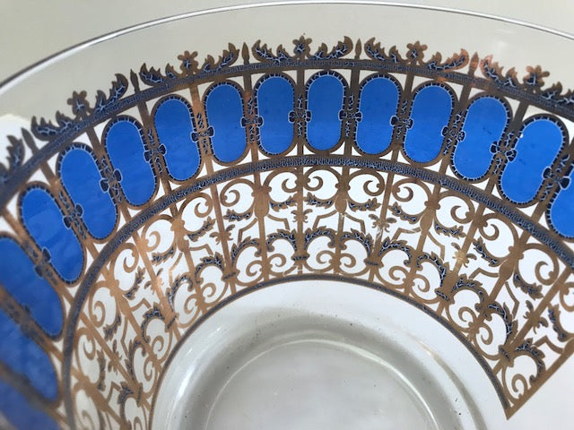 Culver Signed Mid-Century Azure Scroll Ice Bucket | Retro Solstice