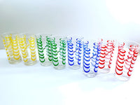 Load image into Gallery viewer, Federal Glass Sky Hi Vintage 8-Piece Glasses With Carrier
