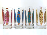 Load image into Gallery viewer, Fred Press Signed Mid-Century Fish Glasses (Set of 4)
