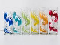 Load image into Gallery viewer, Libbey Retro Lightning Bolt Tall Collins Glasses (Set of 6)
