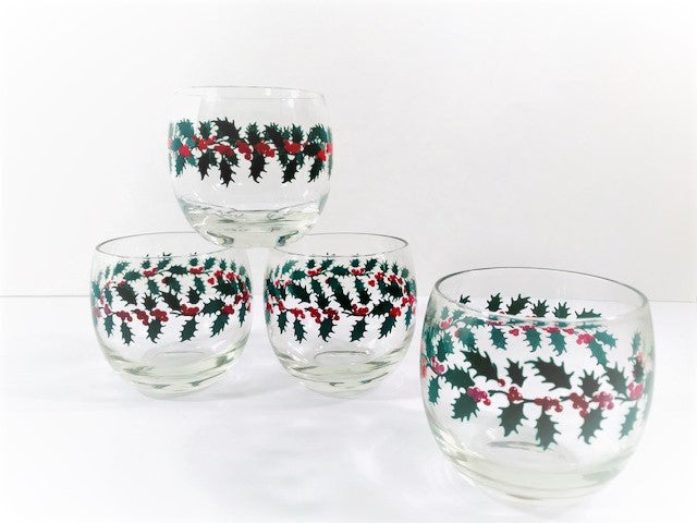Rubel Holly and Berry Roly Polys Glasses (Set of 4)