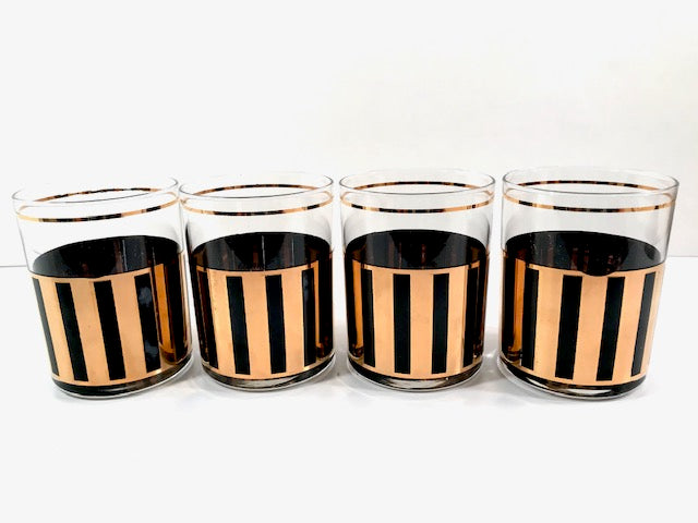 Culver Signed Roma Double Old Fashion Glasses set of 4