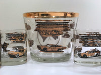 Load image into Gallery viewer, Libbey Mid-Century Indianapolis 500 Promotional 7-Piece Cocktail Bar Set
