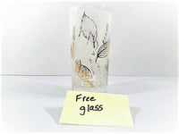 Load image into Gallery viewer, Fred Press Signed Mid-Century Gold and White Modern Leaf Glasses (Set of 5)
