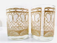 Load image into Gallery viewer, Georges Briard Signed Antique Lace Double Old Fashion Glasses (Set of 6)
