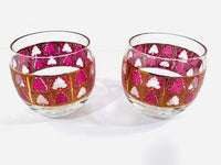 Load image into Gallery viewer, Culver - Signed Mid-Century 22 Karat Gold and Amethyst Roly Poly Glasses (Set of 2)
