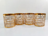 Load image into Gallery viewer, Imperial Glass - Shoji 22-Karat Gold Mid-Century Double Old Fashion Glasses (Set of 4)
