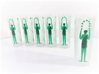 Load image into Gallery viewer, Libbey Vintage Green Giant Tall Collins Glasses (Set of 6)
