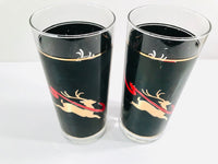 Load image into Gallery viewer, Culver Signed Mid-Century Dasher Flying Reindeer Glasses (Set of 4)
