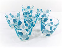 Load image into Gallery viewer, Mid-Century Atomic Turquoise Honeycomb Glasses (Set of 6)
