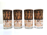 Load image into Gallery viewer, Georges Briard Signed Mid-Century Egyptian Highball Glasses (Set of 4)
