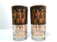 Load image into Gallery viewer, Georges Briard Signed Mid-Century Egyptian Highball Glasses (Set of 4)
