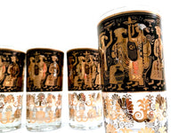 Load image into Gallery viewer, Georges Briard Signed Mid-Century Egyptian Highball Glasses (Set of 4)
