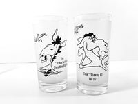 Load image into Gallery viewer, Federal Glass Party Critter Humorous Frosted Glasses (Set of 4)

