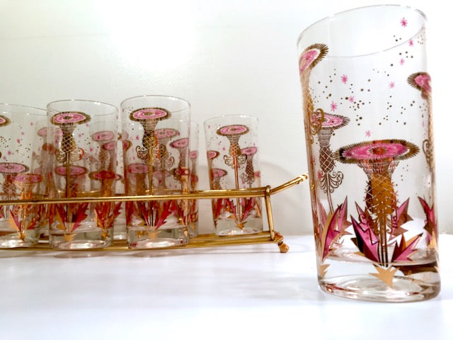 Vintage 60s Floral Glasses shops in Carrier