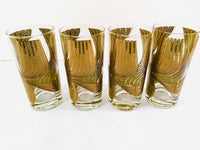 Load image into Gallery viewer, Pasinski Signed Mid-Century Golden Twist Highball Glasses (Set of 4)
