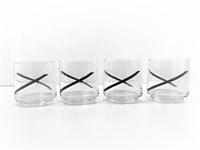 Load image into Gallery viewer, Libbey Black and White Geometric Glasses (Set of 4)
