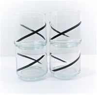 Load image into Gallery viewer, Libbey Black and White Geometric Glasses (Set of 4)
