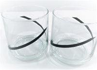 Load image into Gallery viewer, Libbey Black and White Geometric Glasses (Set of 4)
