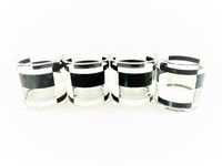 Load image into Gallery viewer, Georges Briard Signed Mid-Century Black and White Abstract Glasses (Set of 4)
