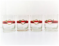 Load image into Gallery viewer, Georges Briard Signed Christmas Horn Double Old Fashion Glasses (Set of 4)
