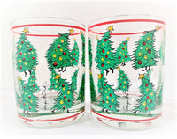 Load image into Gallery viewer, Georges Briard Signed Dr Seuss Christmas Tree Double Old Fashion Glasses (Set of 4)
