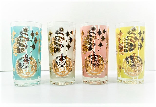 Mid good Century Atomic Trees Highball Glassware