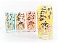 Load image into Gallery viewer, Mid-Century Atomic Christmas Ornament Highball Glasses (Set of 4)
