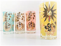 Load image into Gallery viewer, Mid-Century Atomic Christmas Ornament Highball Glasses (Set of 4)
