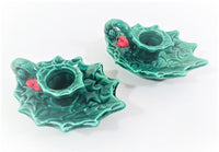 Load image into Gallery viewer, Lefton Signed Holly Berry Candle Holders (Set of 2)
