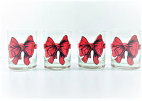 Load image into Gallery viewer, Cera Signed Mid-Century Red Ribbon Double Old Fashion Glasses (Set of 4)
