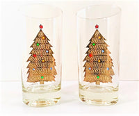 Load image into Gallery viewer, Culver Signed Mid-Century Jeweled Christmas Tree Highball Glasses (Set of 2)

