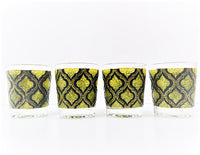 Load image into Gallery viewer, Starlyte Mid-Century Black and Avocado Moroccan Style Glasses (Set of 4)
