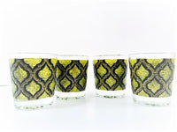 Load image into Gallery viewer, Starlyte Mid-Century Black and Avocado Moroccan Style Glasses (Set of 4)
