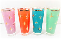 Load image into Gallery viewer, Bartlett Collins Mid-Century Atomic North Star Tall Collins Cocktail Glasses (Set of 4)
